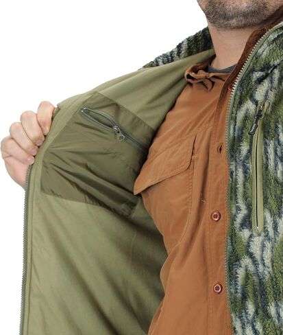 سترة صيد مموهة من Wasatch Sherpa Fleece Camo فائقة الهدوء (MO Bottomland، M) in Saudi Arabia