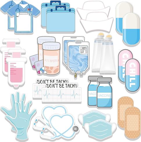 Mini Funny Nurse Sticky Notes CNA Gifts Nursing Essentials Medical Themed Mini Notes Assorted Pads Self Stick Cute Memo for Gifts Hospital(15 Pads) in Kuwait