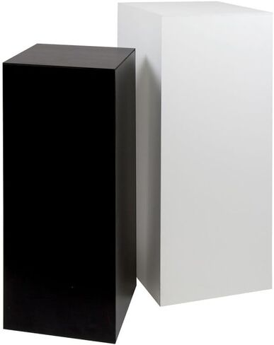 shopPOPdisplays Black Economy Display Pedestal - Expanded PVC - Lightweight, Portable & Durable for Events, Trade Shows - 50 lb. Capacity (15" W x 15" L x 30" H) in Saudi Arabia