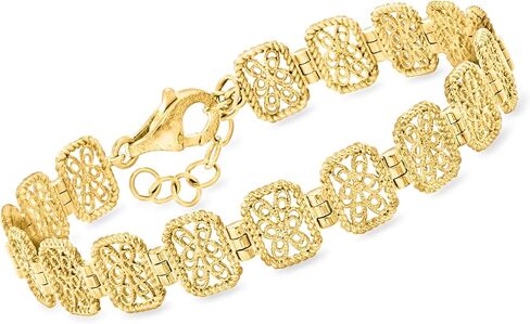 Ross-Simons 18kt Gold Over Sterling Filigree Bracelet. 7 inches in Saudi Arabia