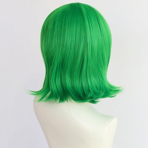 Women's Short Green Wig | Emerald Green Costume Anime Cosplay Wig for Adults | Halloween St. Patrick's Day Christmas Costume Party Hair in Saudi Arabia