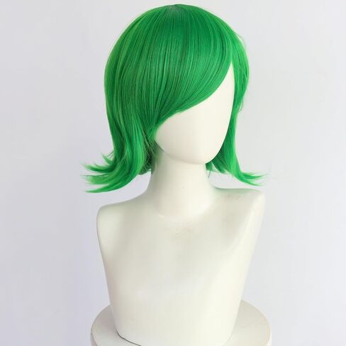 Women's Short Green Wig | Emerald Green Costume Anime Cosplay Wig for Adults | Halloween St. Patrick's Day Christmas Costume Party Hair in Saudi Arabia