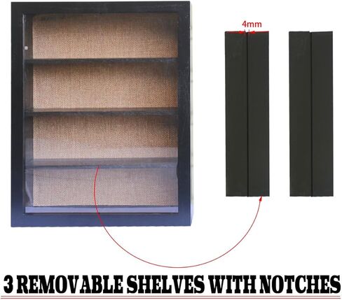 إطارات صناديق ظلال مقاس 11x16، صندوق ظلال كبير مع أرفف، علبة عرض صندوق ذاكرة عميقة مع رف متحرك لحفلات الزفاف التذكارية (أسود) in Kuwait