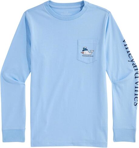Vineyard Vines Boys Boys' Classic Snowman Whale Long-Sleeve Pocket Tee in Saudi Arabia