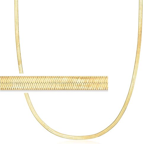Ross-Simons 3mm 10kt Yellow Gold Herringbone Necklace in Saudi Arabia