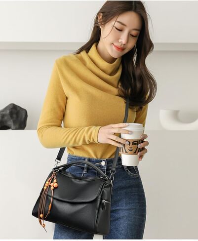 Womens Genuine Leather Handbags Satchel Bags for Women Crossbody Purse Tote Bags Ladies Real Leather Bags in Saudi Arabia
