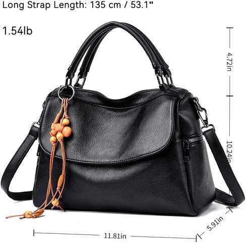 Womens Genuine Leather Handbags Satchel Bags for Women Crossbody Purse Tote Bags Ladies Real Leather Bags in Saudi Arabia