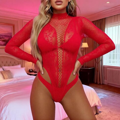 Sexy Lingerie for Women Naughty Fishnet Lingerie Set Bodysuit Outfits Teddy Sheer Mesh for Erotic in Saudi Arabia