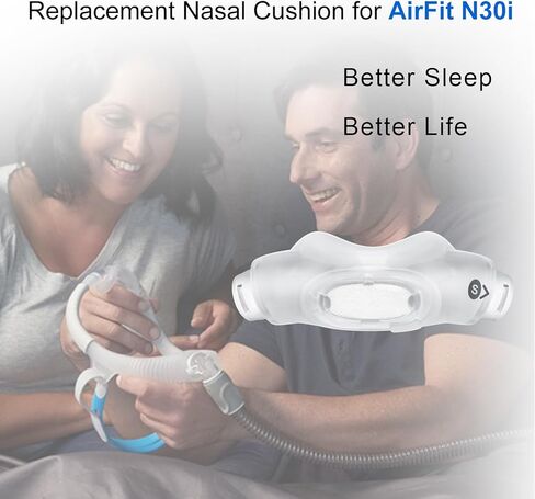 وسادة بديلة لختم الأنف لجهاز Airfit N30i - وسادة قناع الأنف Cpap لـ N30i - تهوية هادئة - سيليكون مريح وناعم (صغير) in Kuwait