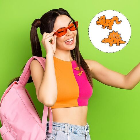 Tondiamo 40 قطعة دبابيس المينا الدجاج ديناصور لحقائب الظهر دينو الكتلة أزرار شارة لطيف ديناصور ظهره دبابيس لحقيبة الظهر قبعة in Saudi Arabia