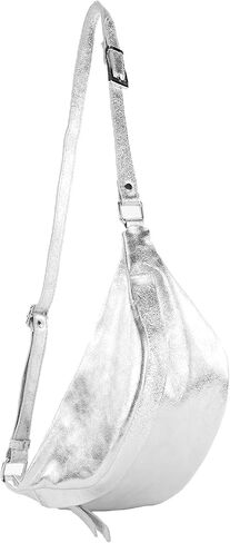 T77 - Italian hip bag, bum bag medium made of soft leather in Saudi Arabia