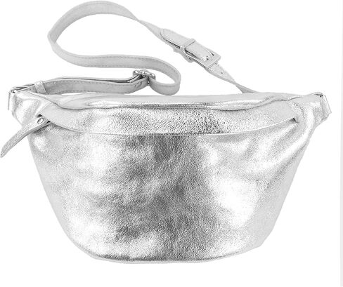 T77 - Italian hip bag, bum bag medium made of soft leather in Saudi Arabia