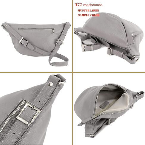 T77 - Italian hip bag, bum bag medium made of soft leather in Saudi Arabia