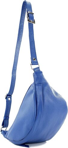 T77 - Italian hip bag, bum bag medium made of soft leather in Saudi Arabia