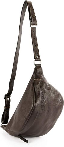 T77 - Italian hip bag, bum bag medium made of soft leather in Saudi Arabia