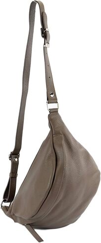 T77 - Italian hip bag, bum bag medium made of soft leather in Saudi Arabia