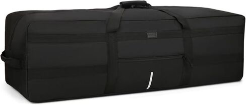 45.5'' Extra Large Duffel Bag, 138L Duffle Bag for Travel, Water Resistant & Foldable Luggage Bag, Camping Bag, Sports Equipment Storage Bag, Travel Tent Storage Bag, Moving Bag (Black) in Saudi Arabia