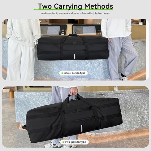 45.5'' Extra Large Duffel Bag, 138L Duffle Bag for Travel, Water Resistant & Foldable Luggage Bag, Camping Bag, Sports Equipment Storage Bag, Travel Tent Storage Bag, Moving Bag (Black) in Saudi Arabia