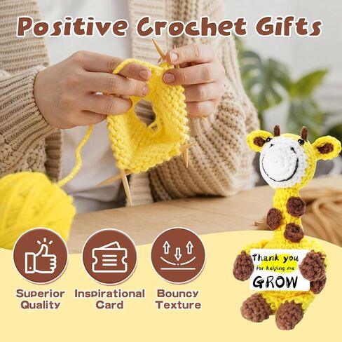 Hoedia Handmade Giraffe Crochet Stuffed Animal Gifts for Women and Men: Birthday Retirement Christmas Anniversary Thank You Appreciation Present for Mom/Teacher/Friend/Him/Her in Saudi Arabia