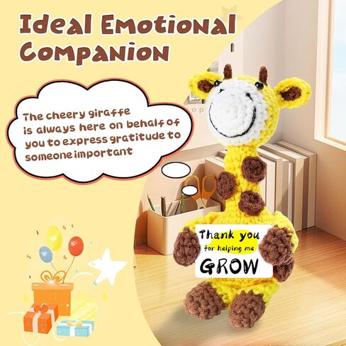 Hoedia Handmade Giraffe Crochet Stuffed Animal Gifts for Women and Men: Birthday Retirement Christmas Anniversary Thank You Appreciation Present for Mom/Teacher/Friend/Him/Her in Saudi Arabia