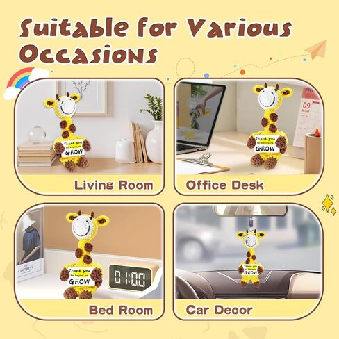 Hoedia Handmade Giraffe Crochet Stuffed Animal Gifts for Women and Men: Birthday Retirement Christmas Anniversary Thank You Appreciation Present for Mom/Teacher/Friend/Him/Her in Saudi Arabia