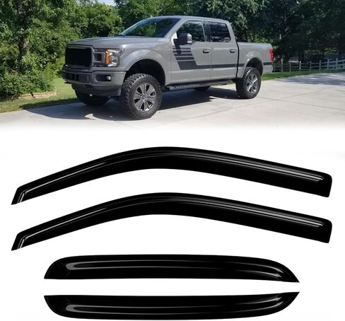Rain Guards Compatible with Chevy Silverado/GMC Sierra Crew Cab 2001-2007 for Car Windows 2002 2003 2004 2005 2006 4PCs Side Wind Deflectors in Kuwait