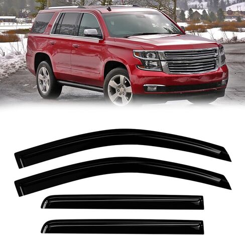Rain Guards Compatible with Chevy Silverado/GMC Sierra Crew Cab 2001-2007 for Car Windows 2002 2003 2004 2005 2006 4PCs Side Wind Deflectors in Kuwait