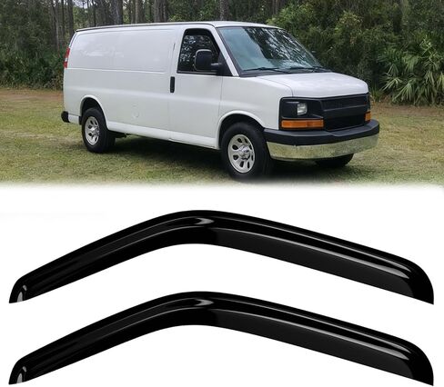 Rain Guards Compatible with Chevy Silverado/GMC Sierra Crew Cab 2001-2007 for Car Windows 2002 2003 2004 2005 2006 4PCs Side Wind Deflectors in Kuwait