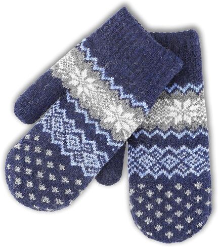 Winter Gloves for Women Knitting-Mittens Cold Weather Acrylic Knit Warm Thermal Fleece Lining Glove S/M in Saudi Arabia