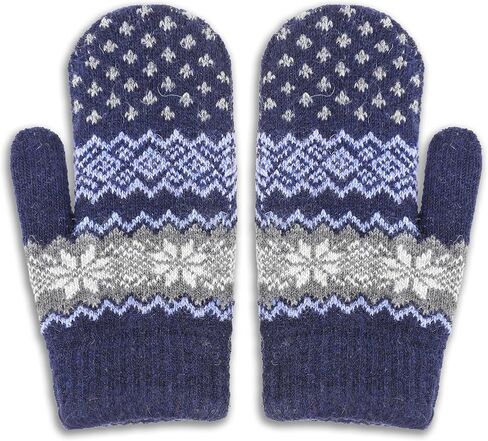 Winter Gloves for Women Knitting-Mittens Cold Weather Acrylic Knit Warm Thermal Fleece Lining Glove S/M in Saudi Arabia
