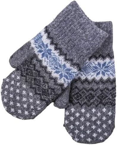 Winter Gloves for Women Knitting-Mittens Cold Weather Acrylic Knit Warm Thermal Fleece Lining Glove S/M in Saudi Arabia