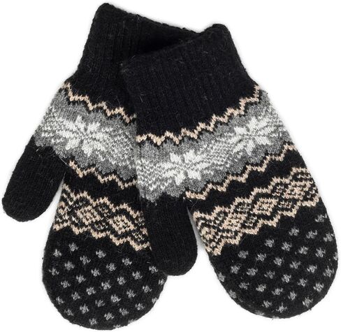 Winter Gloves for Women Knitting-Mittens Cold Weather Acrylic Knit Warm Thermal Fleece Lining Glove S/M in Saudi Arabia