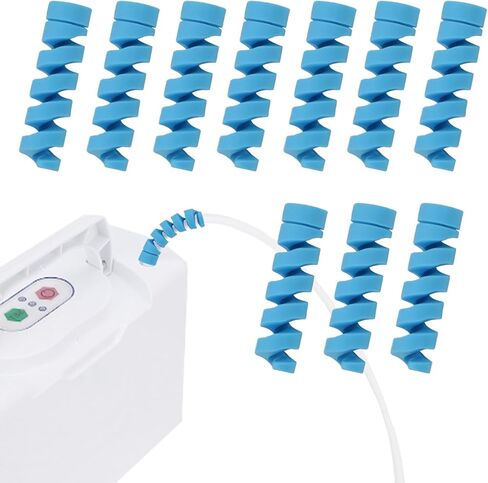 10 Pcs Oxygen Tube Support Crimp Straightener for Hose Tubing, Prevents Kinks & Bends in Oxygen Lines, O2 Concentrator Accessories (Grey) in Saudi Arabia