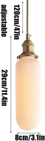 LNPTAL Long Linear Mid Century Modern Chandelier, Gold Milk/Frosted Glass Pendant Light Bar, Vintage White Farmhouse Hanging Lamp for Kitchen Island and Dining Room in Saudi Arabia