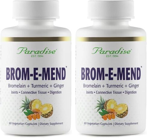 Paradise Herbs Bromelain Supplement, Vegan, Non GMO, Gluten Free, 60 Vegetarian Capsules in Kuwait