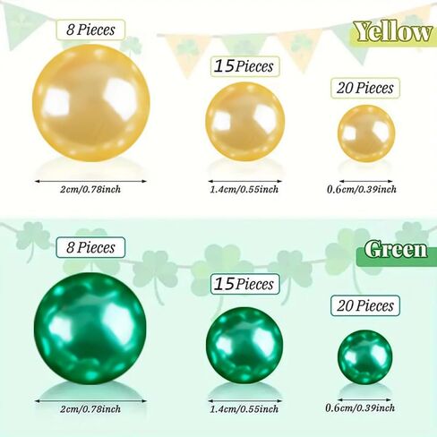 106 قطعة من حشو مزهرية عيد القديس باتريك باللون الأخضر اللامع لتزيين المزهريات لحشو المزهريات لتزيين الطاولة المركزية (ذهبي) in Kuwait