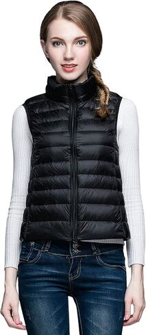 ebossy Women's Ultra-Light Packable Stand Collar Down Vest in Saudi Arabia