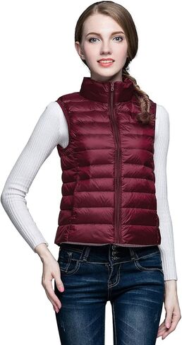 ebossy Women's Ultra-Light Packable Stand Collar Down Vest in Saudi Arabia