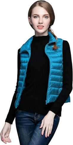 ebossy Women's Ultra-Light Packable Stand Collar Down Vest in Saudi Arabia