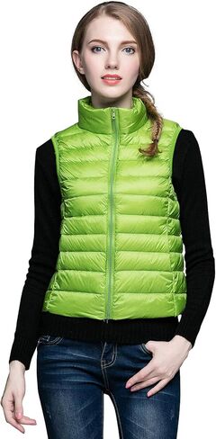 ebossy Women's Ultra-Light Packable Stand Collar Down Vest in Saudi Arabia