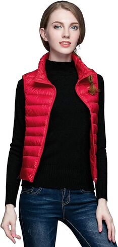 ebossy Women's Ultra-Light Packable Stand Collar Down Vest in Saudi Arabia