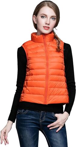 ebossy Women's Ultra-Light Packable Stand Collar Down Vest in Saudi Arabia