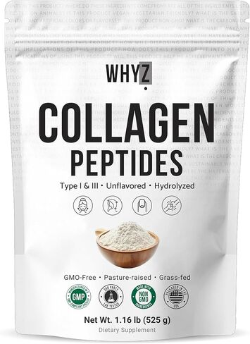 Bovine Collagen Peptides Powder Hydrolyzed Type I & III Protein, Grass-Fed Pasture-Raised Source, Unflavored Collagen Supplement Paleo-Friendly For Active Lifestyles & Wellness Non-GMO,1.16 lbs (525g) in Saudi Arabia