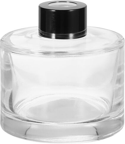 HARFINGTON 150ml/5oz Empty Glass Diffuser Bottle 3.1" x 3.1" Refillable Fragrance Accessories Aromatherapy Jar Container for Replacement Reed Diffuser DIY Home Bathroom Transparent in Saudi Arabia