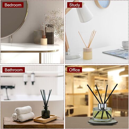 HARFINGTON 150ml/5oz Empty Glass Diffuser Bottle 3.1" x 3.1" Refillable Fragrance Accessories Aromatherapy Jar Container for Replacement Reed Diffuser DIY Home Bathroom Transparent in Saudi Arabia