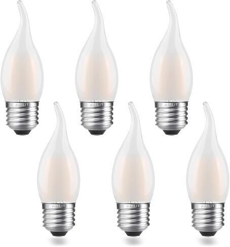 E12 Candelabra LED Light Lights Dimmable ، 25 واط مكافئ لمبة ثريا ، CA10 طرف اللهب لمبة شمعة ، 5000K ضوء النهار أبيض ، E12 LED لمحبي السقف ، قلادة ، 3 عبوات in Kuwait