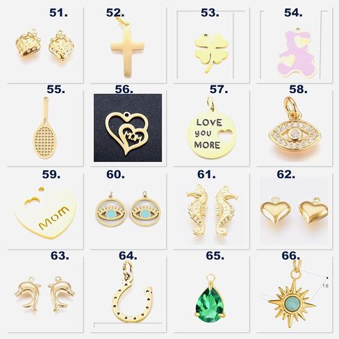 AmicaJewelryStudio Design your Own Custom Gold Charm Necklace Personalized Gifts for Mom from Daughter, Grandma Necklace Engravable Charms, Unique Jewelry Gift for Her, Carabiner charm necklace in Saudi Arabia
