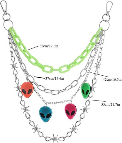Hip Hop Pant Chain Acrylic Jean Chain Punk Wallet Chains Rock Pocket Chain for Men and Women Gift On Halloween in Saudi Arabia