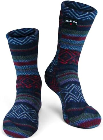 Polar Feet Cozy Fleece Socks for Men & Women | Super Stretchy Non-Constricting Fit | Warm, Soft, Comfortable Extra Wide Socks in Saudi Arabia