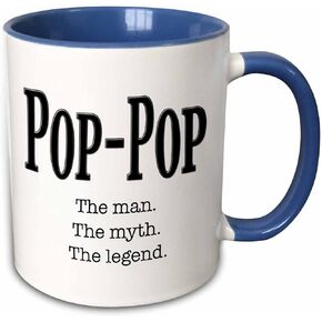 3Dross pop-pop The Man the Myth the Legend Grandpa Grandfather Ceramic Mug ، 15-Ounce in Kuwait